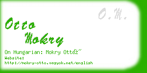 otto mokry business card